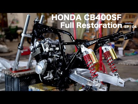 Видео: [Мотоцикл HONDA  Полная реставрация ④】 Задняя подвеска, передняя вилка, капитальный ремонт рамы