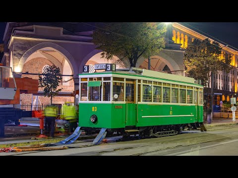 Видео: The placement of retro tram in Sofia city center / Поставянето на ретро трамвай в центъра на София
