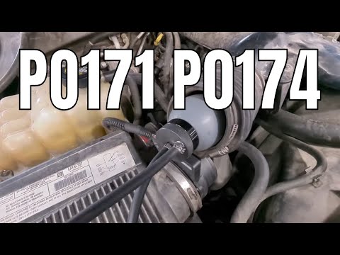 Видео: Система Chevrolet / GM P0171 или P0174 для обеднения ряда 1 и ряда 2
