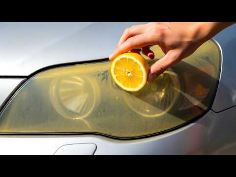Видео: Гениальная идея! Очистите фары за 10 минут с помощью лимона
