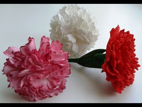 Видео: DIY Гвоздика из фоамирана