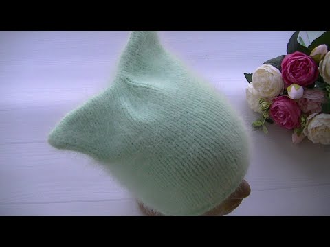 Видео: СТИЛЬНАЯ  ШАПКА С УШКАМИ ИЗ ПУХА НОРКИ!!!