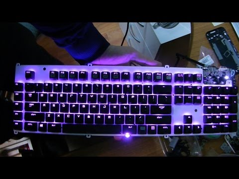 Видео: Ремонт клавиатуры Razer BlackWidow - Переключатели "Cherry"