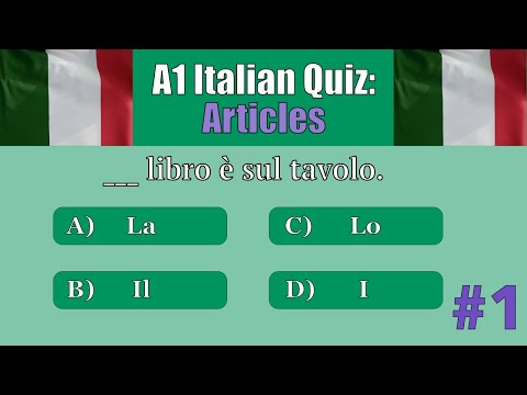 Видео: Итальянский Тест: Артикли (il, lo, la, un, una) - Легкий Тест по Итальянскому A1 для Начинающих #1