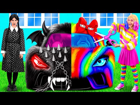 Видео: Розовая Машина vs Черная Машина Челлендж