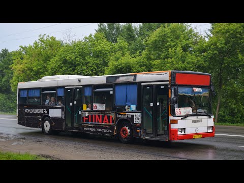 Видео: Автобус Mercedes-Benz O405N2 (АН 572 22) Покатушки по Барнаулу/ Ride on the Mercedes-Benz O405N2 bus