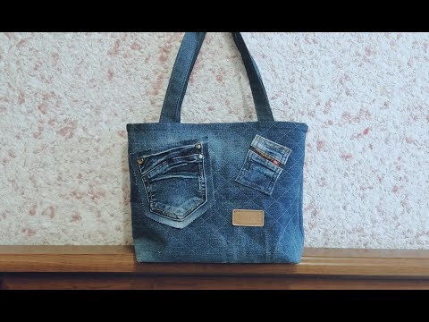 Видео: Сумка из старых джинсов #36.