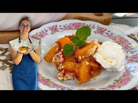 Видео: Бърз Десерт с Праскови | Лесна и Вкусна Рецепта | Коблер с праскови