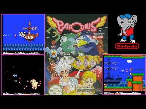 Видео: Parodius (NES /Денди) (NO DAMAGE (1 loop)). НЕ СПЛЮЩЕННАЯ картинка, БЕЗ фильтров. Ориг. размер 1080p