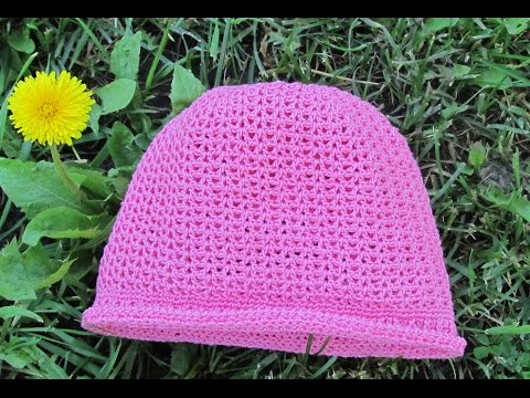Видео: Шляпка - панамка для девочки связанная крючком