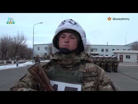 Видео: Сарыөзектегі 12740 әскери бөлімнің сарбаздары Ұлы Жеңістің 80-жылдығына арналған парадқа дайындалуда