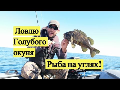 Видео: Ловлю Голубого окуня. Рыба на углях! / Blue Rockfish