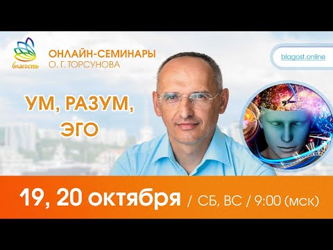 Видео: Live: Олег Торсунов, ответы на вопросы «УМ, РАЗУМ, ЭГО. Функции  психического тела», 19.10.2024