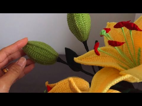 Видео: Как Делать Лилию Crocheted - Закрытыми Зародышами
