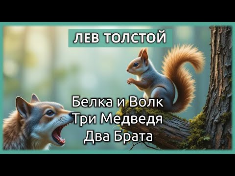 Видео: Лев Толстой - Белка и Волк, Три Медведя, Два Брата