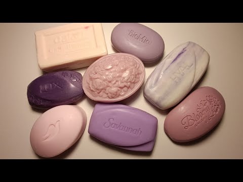 Видео: ASMR soap cutting 💜🤍🩷 Резка мыла 🔪