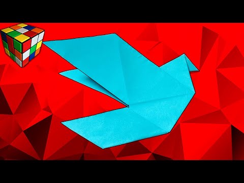 Видео: Как сделать ГОЛУБЯ из бумаги. Оригами голубь. Поделки из бумаги