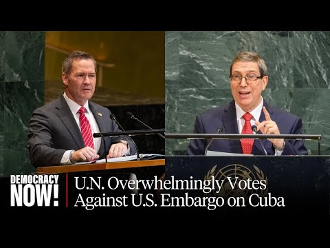 Видео: ООН подавляющим большинством голосов осудила эмбарго США на Кубу в связи с ураганом Мелисса, обру...