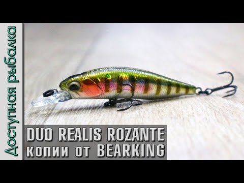Видео: НОВИНКА 🔥 DUO REALIS ROZANTE 63 SP от BEARKING копия воблера с АлиЭкспресс | Игра под водой