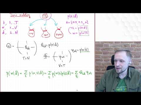 Видео: СПбГУ -- 2022.03.18 -- Тематическое моделирование I: pLSI, ARTM, суть модели LDA
