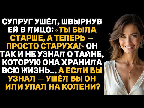 Видео: Супруг ушёл, бросив  «Ты была старше, а теперь просто старая», так и не узнав её тайну всех лет…