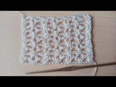 Видео: Ажурный узор, вяжется легко и просто|Ажуры крючком.