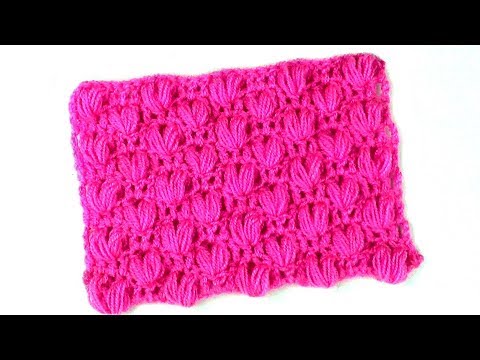 Видео: Несложный узор с пышными столбиками