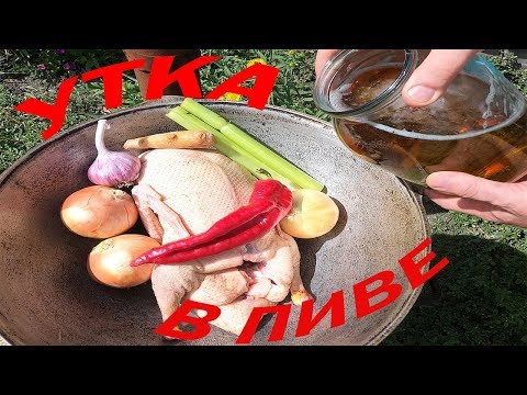 Видео: УТКА В ПИВЕ В КАЗАНЕ НА СВЕЖЕМ ВОЗДУХЕ