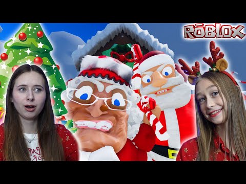 Видео: Побег от САНТЫ! Новогодние ОББИ в Роблокс