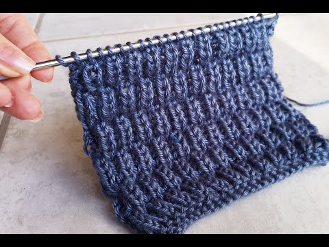 Видео: №161 Сказочно воздушный и объемный узор спицами  на основе английской резинки. Для свитера оверсайз