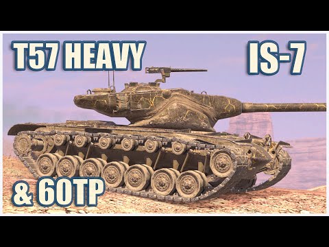 Видео: ИС-7, 60TP & T57 Heavy • WoT Blitz Gameplay