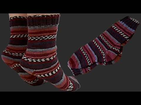 Видео: Носки   от мыска с пяткой ФЛИГЛЯ.Спицами. #2025.