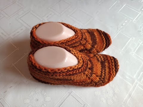 Видео: Плетени Терлици #108 - (Knitted Slippers) (Тапочки спицами) (Patik) (Pantufas passo a passo)