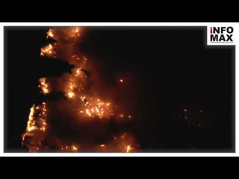 Видео: Апокалиптични снимки од дрон од пожарот во Трубарево