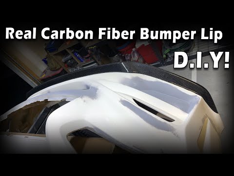 Видео: Самостоятельная отделка передней губы настоящим карбоновым волокном!!