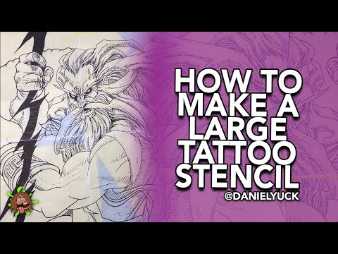 Видео: Как сделать большой трафарет для татуировки