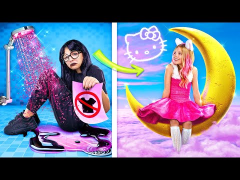 Видео: Екстремальне Перевтілення Ботанки на Хеллоу Кітті! Як Стати Hello Kitty!