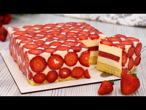 Видео: Муссовый Торт с Клубникой и Белым Шоколадом — По мотиву торта «Фрезье» от шефа-кондитера Яна Куврёра