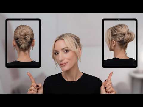 Видео: Простые прически для коротких или тонких волос | 2 романтических образа, которые вам понравятся 💕