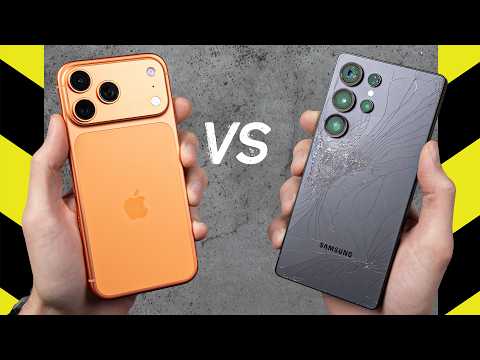 Видео: Тест на падение iPhone 17 Pro Max и Galaxy S25 Ultra!