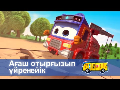 Видео: Қайсар автобус - Бөлім 6.Ағаш отырғызып үйренейік - Мультфильмдер
