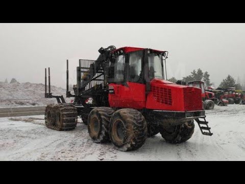 Видео: Работа на Форвардере Komatsu 860.1