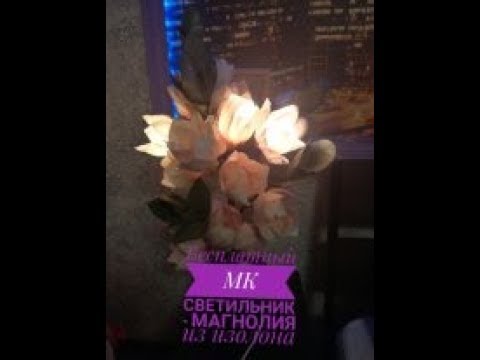 Видео: DIY  Бесплатный МК магнолия светильник из изолона