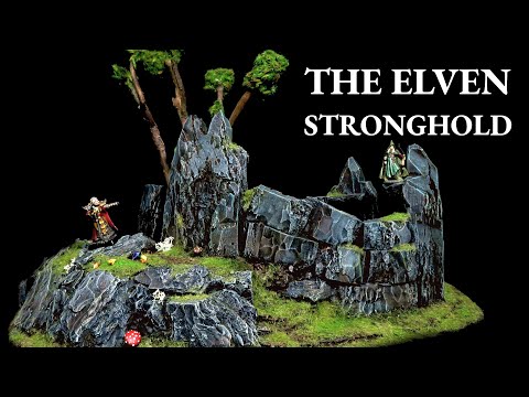 Видео: Создание волшебной эльфийской крепости - диорама для D&D + Wargaming
