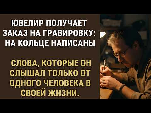 Видео: Ювелир получает заказ на гравировку: на кольце написаны слова, которые он слышал только от одного ..