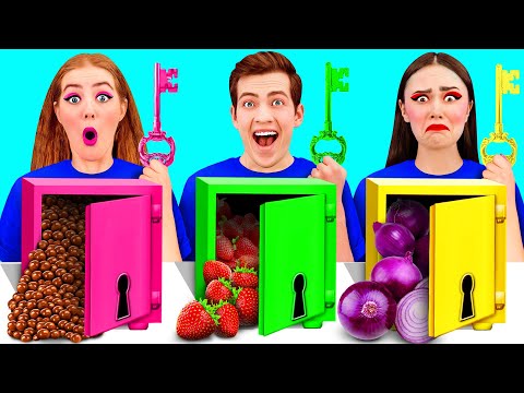 Видео: Выбери Правильный Ключ Челлендж | Смешные Челленджи с Едой от PaRaRa Challenge
