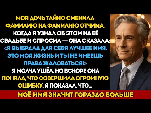 Видео: На свадьбе дочери я узнал, что она взяла фамилию отчима. Тогда я напомнил, чьё имя она забыла.