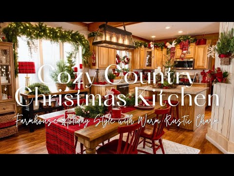 Видео: Уютный декор кухни в деревенском стиле на Рождество 2025 | Праздничный стиль фермерского дома с т...
