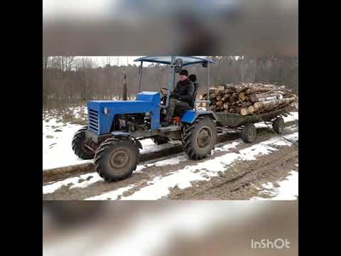 Видео: Поїздка по дрова на саморобному тракторі.