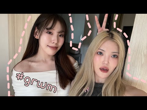 Видео: МАКИЯЖ ВМЕСТЕ С ПОДРУЖКОЙ | #GRWM  Делаем азиатский макияж